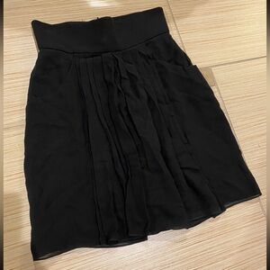 Chanel Boutique Silk Black Skirt Runway?
